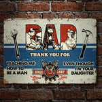 Custom Father Daughter Thank You Gifts - Personalized Metal Sign