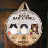 Catio Bar & Grill - Funny Personalized Cat Door Sign