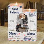 Custom Name Good Friends Gift - Personalized Color Candle Holder