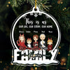 All Hearts Come Home For Christmas - Family Personalized Custom Ornament - Acrylic Snow Globe Shaped - Christmas Gift For Family Members