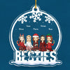 Sisters Are The Greatest Gift - Bestie Personalized Custom Ornament - Acrylic Snow Globe Shaped - Christmas Gift For Best Friends, BFF, Sisters