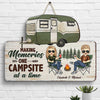 Making Memories One Campsite - Personalized Shaped Wood Sign - Gift For Camping Lovers