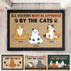 Visitors Approved Cats - Personalized Decorative Mat - Gift For Pet Lovers