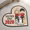 Together Since - Personalized Shaped Decorative Mat - Gift For Couples, Husband Wife