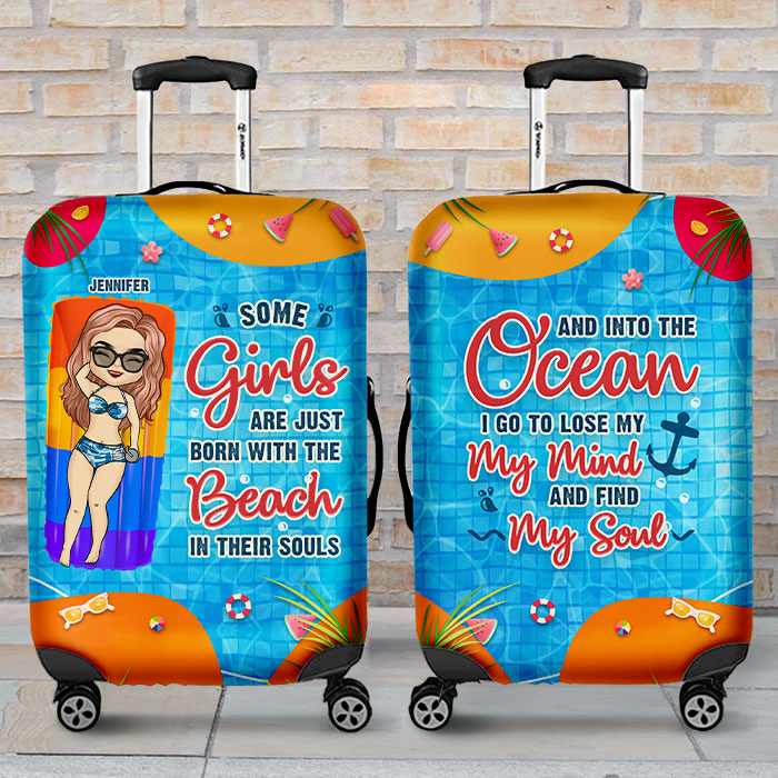 Into The Ocean I Go To Lose My Mind And Find My Soul - Personalized Luggage Cover