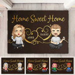 Home Sweet Home - Gift For Couples, Husband Wife - Personalized Decorative Mat