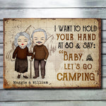 Custom Name Camping Gifts for Couples - Personalized Metal Sign