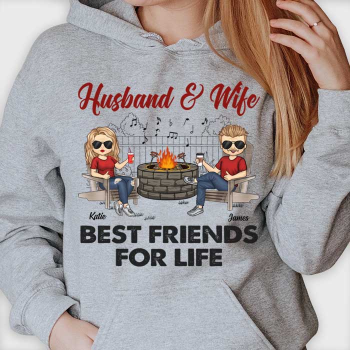 Husband Wife Best Friends Forever - Gift For Couples, Husband Wife, Personalized Unisex T-shirt, Hoodie