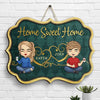 Home Sweet Home - Gift For Couples, Husband Wife - Personalized Shaped Wood Sign
