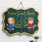 Home Sweet Home - Gift For Couples, Husband Wife - Personalized Shaped Wood Sign