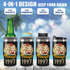 Double Trouble Together - Personalized Can Cooler - Gift For Couples, Husband Wife