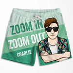 I See You Lookin' At My PIC - Personalized Couple Beach Shorts - Gift For Couples, Husband Wife