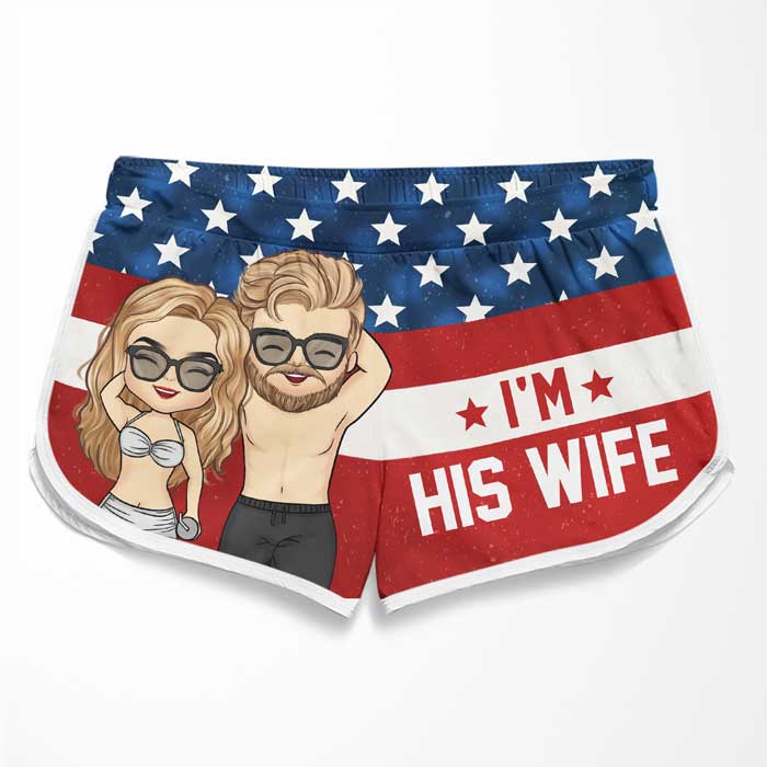 Property Of My Wife - Personalized Couple Beach Shorts - Gift For Couples, Husband Wife