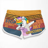 Stop Staring At My Unicorn - Personalized Couple Beach Shorts - Gift For Couples, Husband Wife