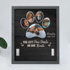 You Left Paw Prints On Our Hearts - Memorial Personalized Custom Pet Loss Sign, Collar Frame - Upload Image, Sympathy Gift, Gift For Pet Owners, Pet Lovers