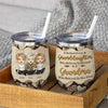 Behind Every Granddaughter Is A Grandma Who Believed In Her First - Gift For Grandma, Personalized Wine Tumbler