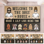 Welcome To The Dogs House, Husband And Wife - Personalized Decorative Mat