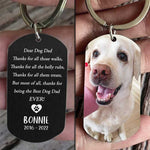 Thanks For All Those Walks - Upload Image, Gift For Dog Lovers - Personalized Keychain
