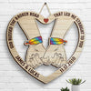 Pinky Promise, From Our First Kiss, LGBTQ+ Couples - Gift For Couples, Husband Wife, Personalized Shaped Wood Sign
