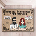 The Wife Is Always Right, House Rules - Gift For Couples, Personalized Decorative Mat