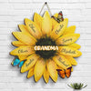 Nana Grandma Family Sunflower - Gift For Grandma Mom Personalized - Shaped Wood Sign
