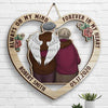 Always On My Mind, Forever In My Heart - Personalized Shaped Wood Sign