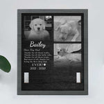 Thanks For All Those Walks - Memorial Personalized Custom Pet Loss Sign, Collar Frame - Upload Image, Sympathy Gift, Gift For Pet Owners, Pet Lovers