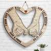 Pinky Promise, From Our First Kiss, LGBTQ+ Couples - Gift For Couples, Husband Wife, Personalized Shaped Wood Sign