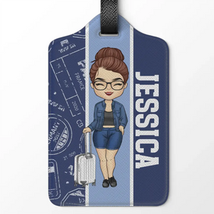 Discover, Dream, Explore - Travel Personalized Custom Luggage Tag - Holiday Vacation Gift, Gift For Adventure Travel Lovers