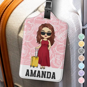Exploring New Adventure Destinations - Travel Personalized Custom Luggage Tag - Holiday Vacation Gift, Gift For Travel Lovers