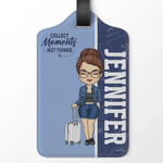 To Travel Is To Live - Travel Personalized Custom Luggage Tag - Holiday Vacation Gift, Gift For Women, Travel Lovers