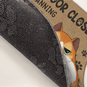 Cat Planning Escape - Cat Personalized Custom Home Decor Decorative Mat - House Warming Gift For Pet Owners, Pet Lovers