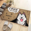 We Rule The House - Dog & Cat Personalized Custom Home Decor Decorative Mat - House Warming Gift For Pet Lovers, Pet Owners