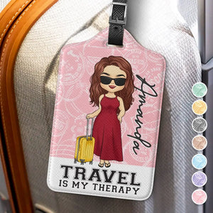 Travel Is My Favorite - Travel Personalized Custom Luggage Tag - Holiday Vacation Gift, Gift For Adventure Travel Lovers