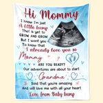 Custom Photo Our Adventures Are About To Start - Family Personalized Custom Blanket - Baby Shower Gift, Gift For First Mom