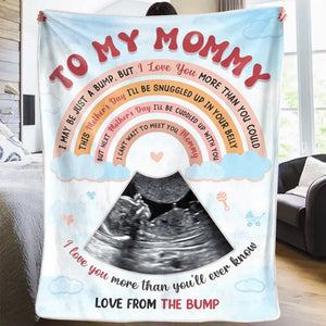 Custom Photo I May Be Just A Bump - Family Personalized Custom Blanket - Mother's Day, Baby Shower Gift, Gift For First Mom