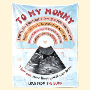 Custom Photo I May Be Just A Bump - Family Personalized Custom Blanket - Mother's Day, Baby Shower Gift, Gift For First Mom