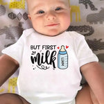 Custom Name Powered by Milk Baby Gifts - Personalized Baby Onesies