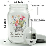 Custom Name Mother's Day Gifts for Mom - Personalized Mason Jar Light