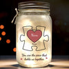 You Are The Piece - Family Personalized Custom Mason Jar Light - Mother's Day, Gift For Mom, Grandma