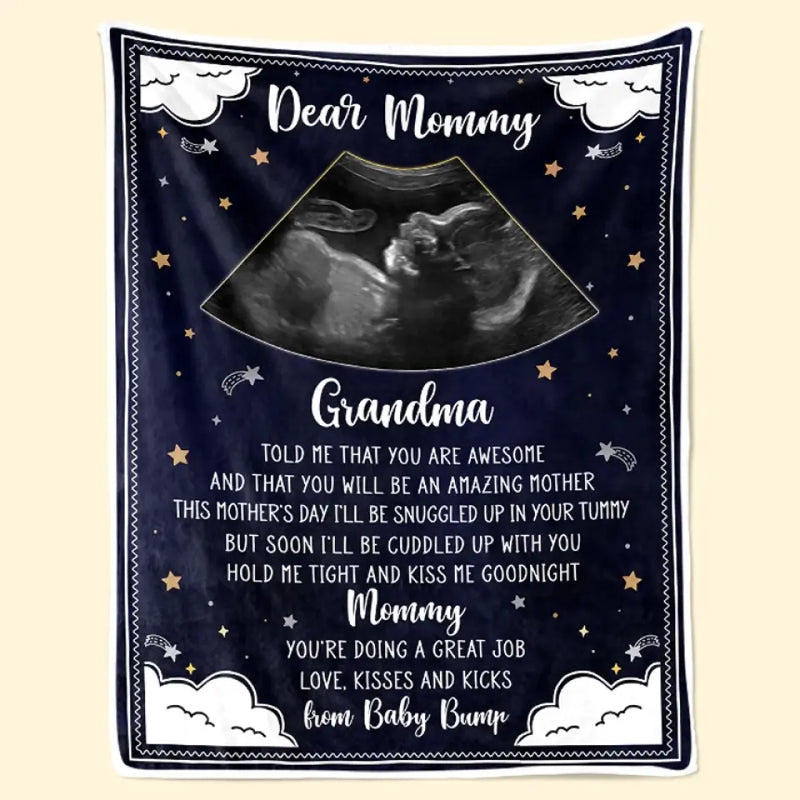 Custom Photo Hold Me Close To You - Family Personalized Custom Blanket - Baby Shower Gift, Gift For First Mom