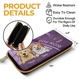 Life Is Better With Dogs - Dog & Cat Personalized Custom Leather Long Wallet - Gift For Pet Owners, Pet Lovers