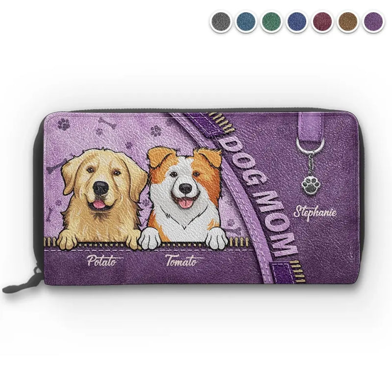 Dogs Just Need You And Love - Dog & Cat Personalized Custom Leather Long Wallet - Gift For Pet Owners, Pet Lovers