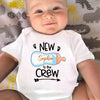 New To The Crew - Family Personalized Custom Baby Onesie - Baby Shower Gift, Gift For First Mom