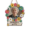 Custom Photo Grandma's Garden - Family Personalized Custom Shaped Home Decor Wood Sign - House Warming Gift For Mom, Grandma
