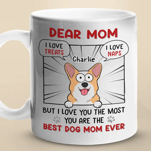 I Love You More, My Mom - Dog & Cat Personalized Custom Mug - Gift For Pet Owners, Pet Lovers