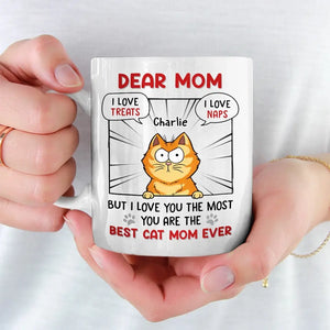 I Love You More, My Mom - Dog & Cat Personalized Custom Mug - Gift For Pet Owners, Pet Lovers