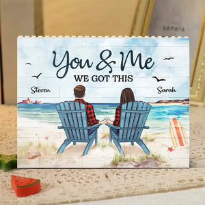 Together Is My Favorite Place To Be - Couple Personalized Custom Horizontal Rectangle Shaped Building Brick Blocks - Gift For Husband Wife, Anniversary