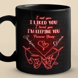 Annoying Each Other Forever - Couple Personalized Custom Black Mug - Gift For Husband Wife, Anniversary