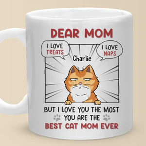 I Love You More, My Mom - Dog & Cat Personalized Custom Mug - Gift For Pet Owners, Pet Lovers